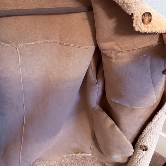 MANGO: NWOT Oversized faux shearling shacket, sz M - Picture 10 of 11